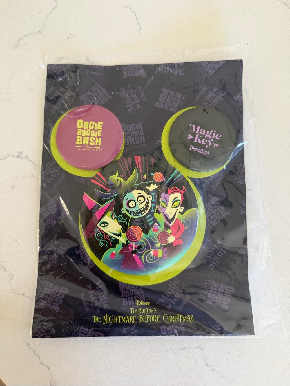 Oogie Boogie Bash 2025 button set